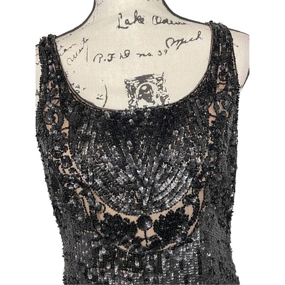 Carmen‎ Marc Valo black sequins dress Size 10 - Picture 4 of 5